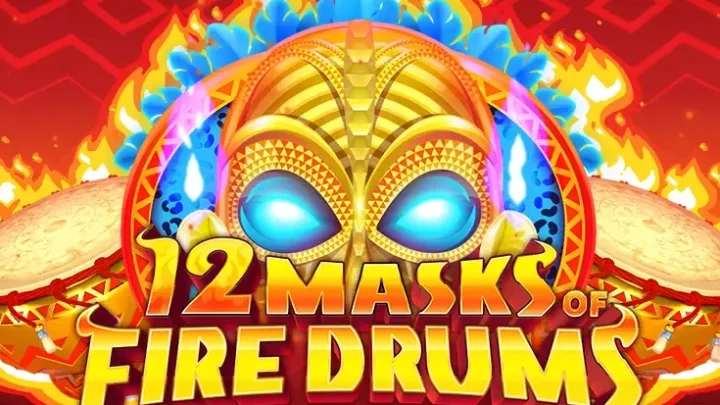 12 Masks of Fire Drums slot game artwork from the legacy Casino Context page