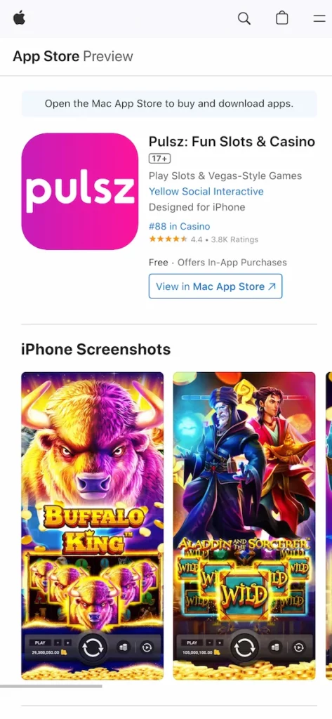 Pulsz.com iOS app, available at the Apple app store