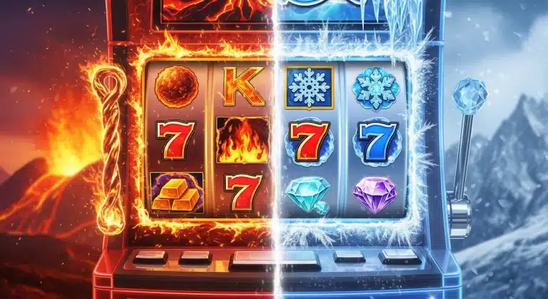 Slot game where half is hot and the other half is freezing cold