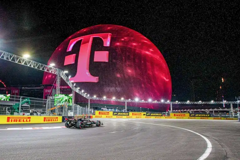 F1 car racing in the Las Vegas Grand Prix