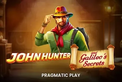 John Hunter and Galileo’s Secrets™ slot game artwork from the legacy Casino Context page
