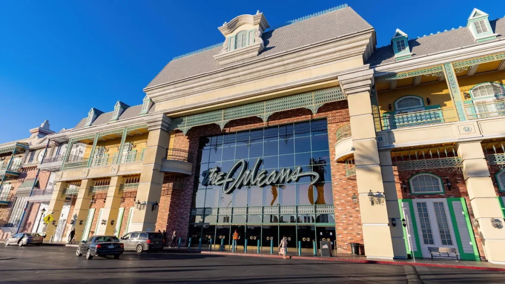 Exterior of The Orleans Hotel and Casino in Las Vegas.