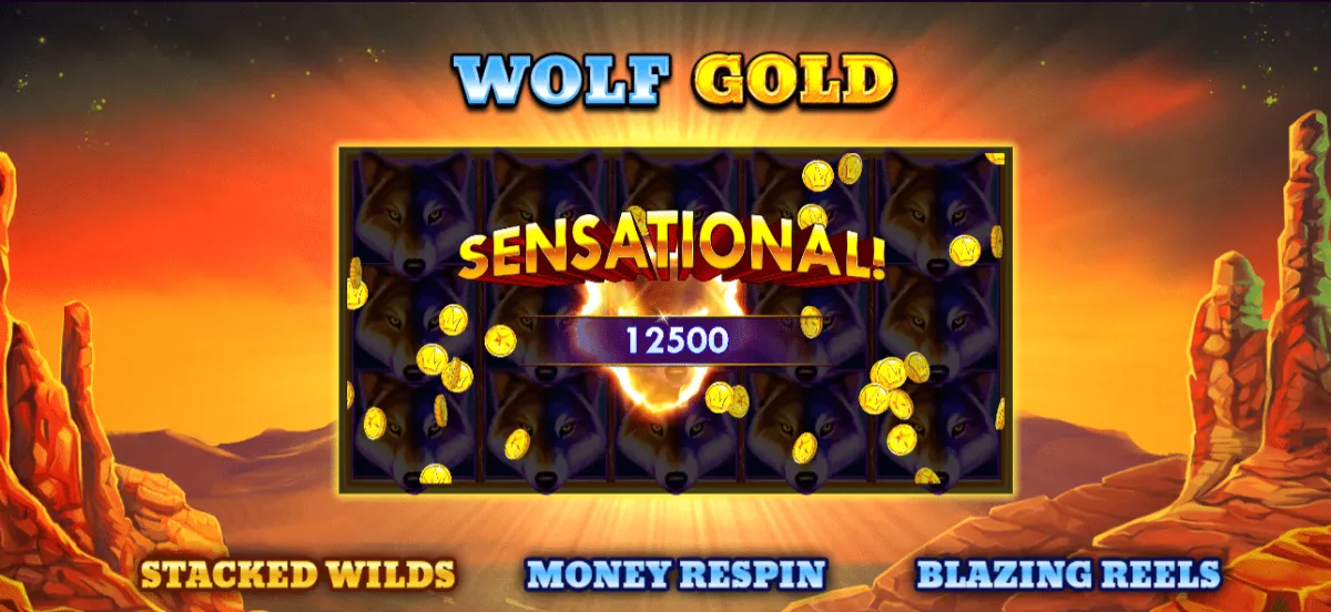 Wolf Gold® slot game artwork from the legacy Casino Context page