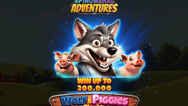 Wolf & Piggies Chase slot game artwork from the legacy Casino Context page