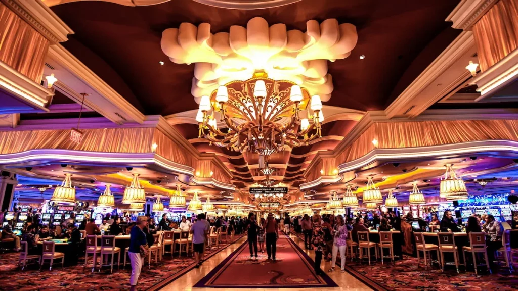 Gaming floor inside Wynn Las Vegas.